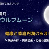 1月の満月ウルフムーンのおまじない｜健康と家庭円満